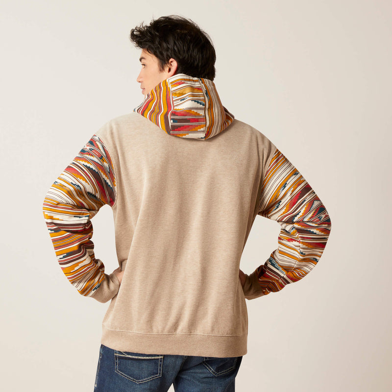 Men's Ariat 10046440 Printed Chimayo Hoodie Beige *CLOSEOUT*