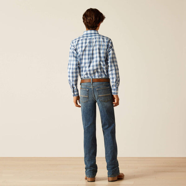 Boys Ariat 10048252 B4 Relaxed Sebastian Boot Cut Jean
