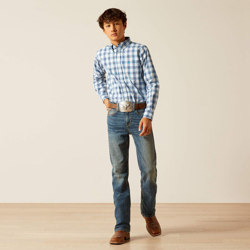 Boys Ariat 10048252 B4 Relaxed Sebastian Boot Cut Jean