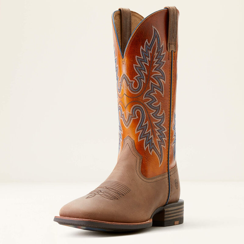 Men's Ariat Hudson 13" Light Tan Marigold Western Wide Square Toe Boot *Closeout*
