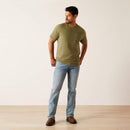 Men's Ariat Rebar short sleeve graphic tee in Sage Heather.