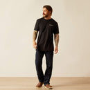 Men's Ariat short sleeve graphic tee in Black. Full front view