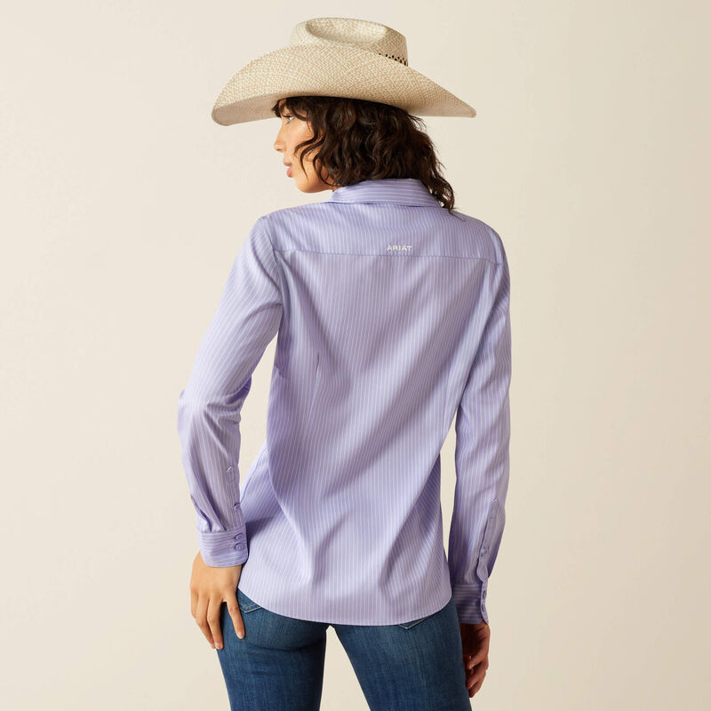Women's Ariat 10054892 Kirby Pro Shirt Sweet Lavender Stripe