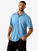 Ariat Men's TEK Short Sleeve Polo in Blissful Blue