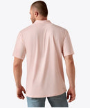 Ariat Men's TEK Short Sleeve Polo in Icy Pink