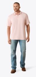 Ariat Men's TEK Short Sleeve Polo in Icy Pink