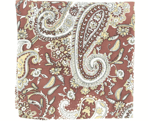 M & F 09042 100% Silk Wild Rags 33x33 Paisley