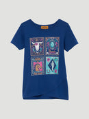 Girl's Wrangler® 112344190 Dark Blue Short Sleeve Western Tee Shirt