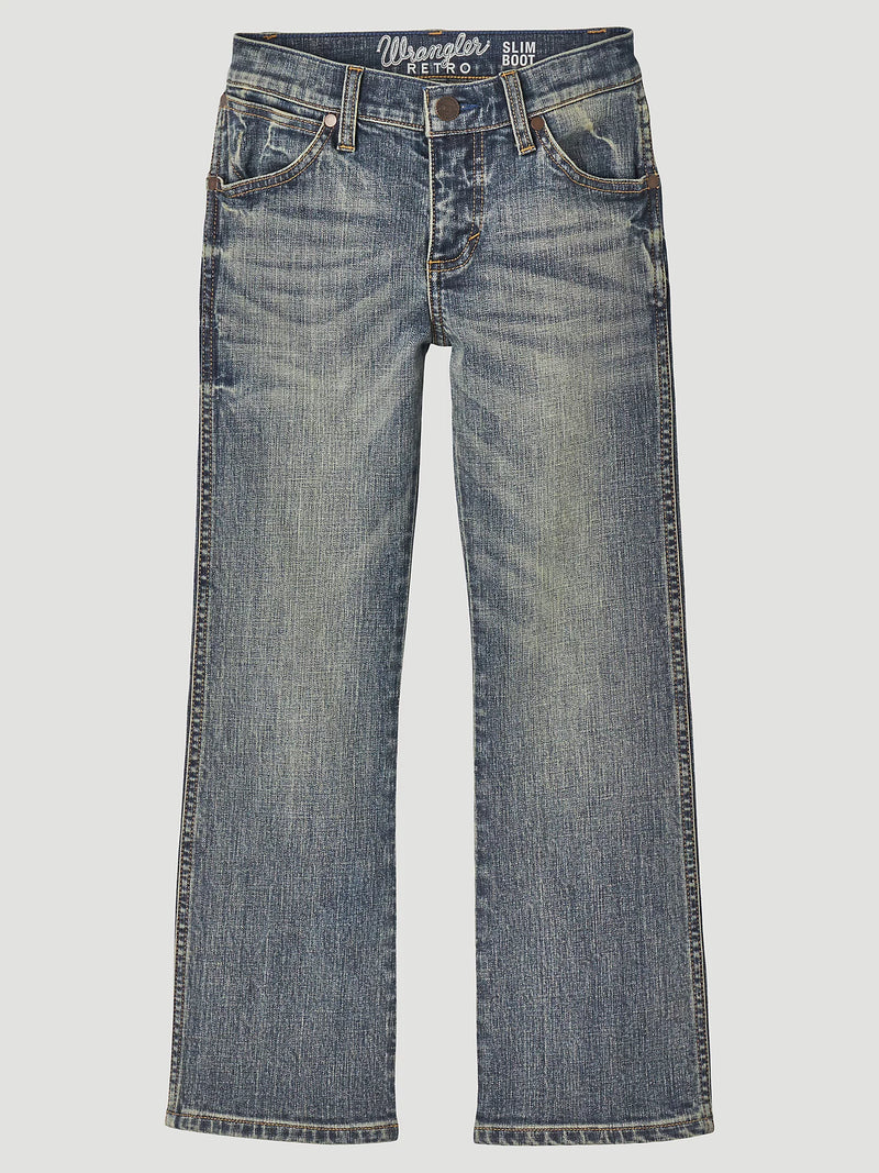 Boy's Wrangler Retro® Greeley Slim Fit Bootcut Jeans (8-18)