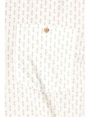 Men's Wrangler Relaxed Fit Cream & Antique Gold Geo Print Western Shirt CLOSEOUT