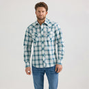 Wrangler 112359587 Men's Retro Core Long Sleeve Pearl Snap Button Up