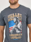 Men's Wrangler 112361069 Willie Nelson Short Sleeve Tee Shirt