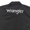 Men's Wrangler 112368538 Black Logo Long Sleeve Western Snap