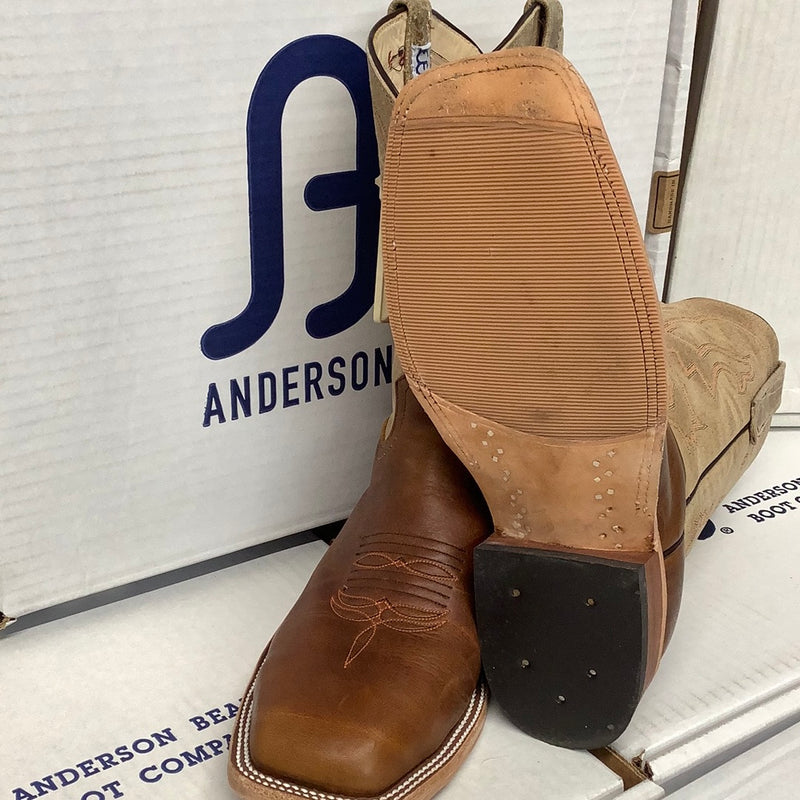Anderson Bean 328841 10" Briar Bison "The Steel Toe" Wide Square Toe Boots (SHOP IN-STORE TOO)
