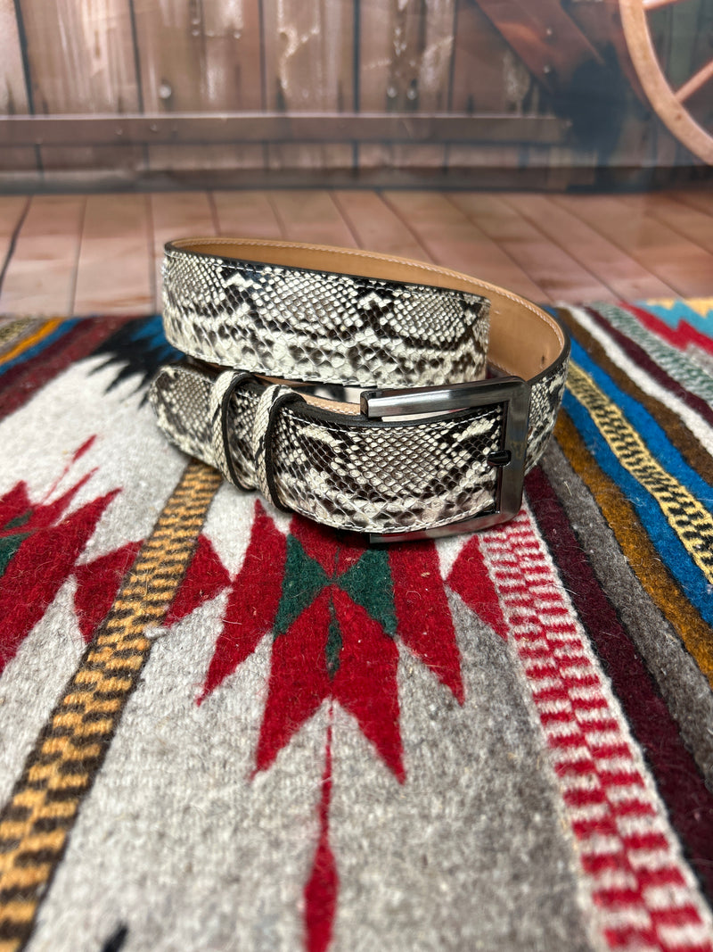 Cowtown Natural Python Western Belt