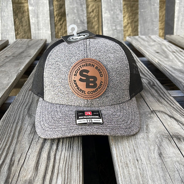 Southern Bred Apparel Company Caramel Logo Leather Patch Richardson 115CH Low Profile Adjustable Snap Back Cap