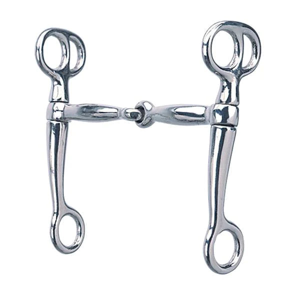 Weaver Leather 25-2110 Tom Thumb Snaffle Bit with 5" Mouth Nickel Plated