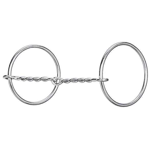 Weaver Leather 25-5454 All Purpose Ring Snaffle Bit 5" Thin Twisted Wire Mouth