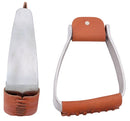 Jerry Beagley Aluminum Slanted Stirrups With Leather Tread
