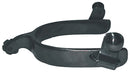 Women's black steel short-shank roping spur.