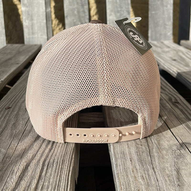 Southern Bred Apparel Company Natural Leather Logo Patch Richardson 112PL R-Flex Cap (2 Colors)