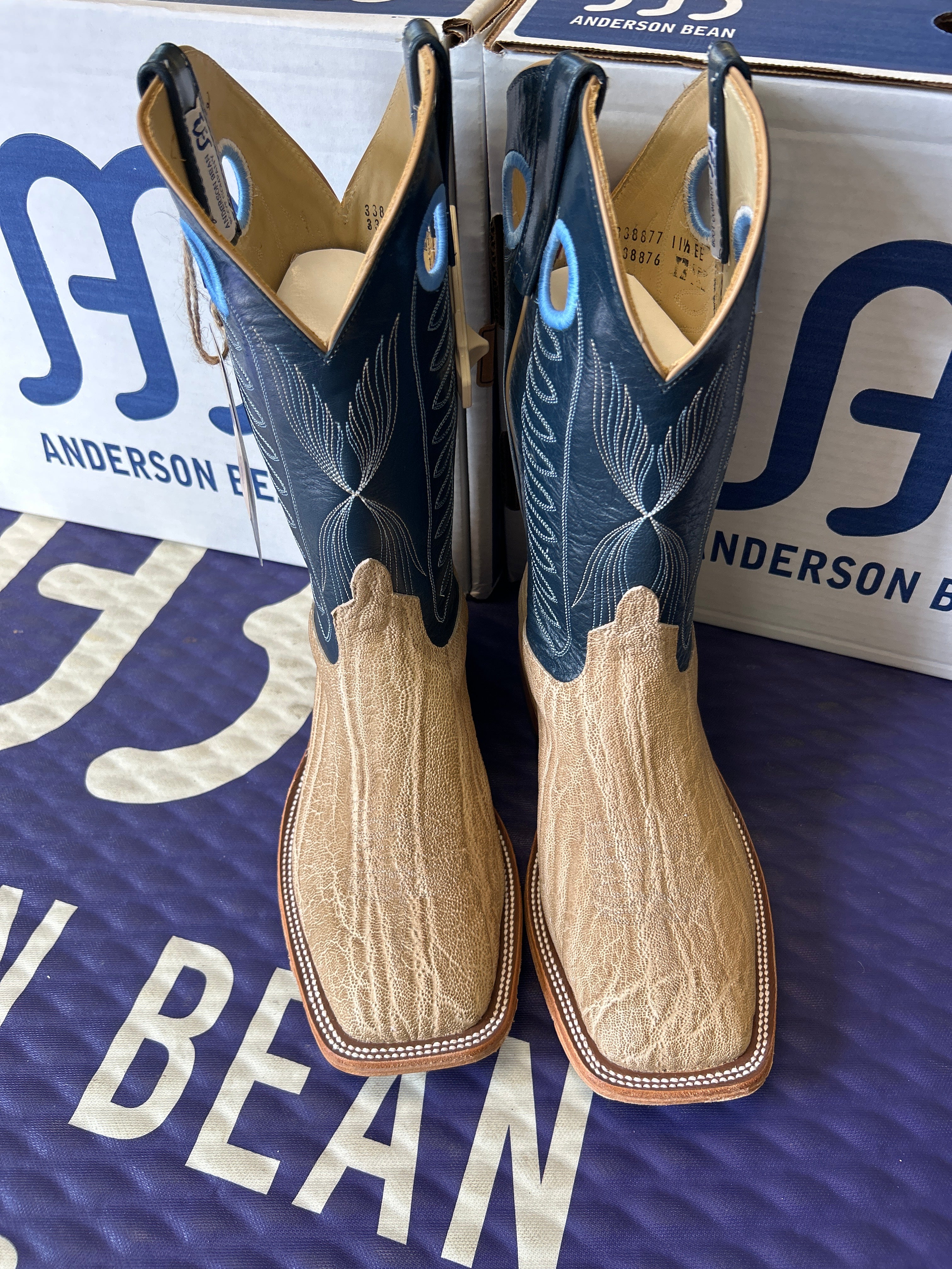 Men's Anderson Bean 12 Inch Shaft Umber Bruciato Elephant Square Toe B