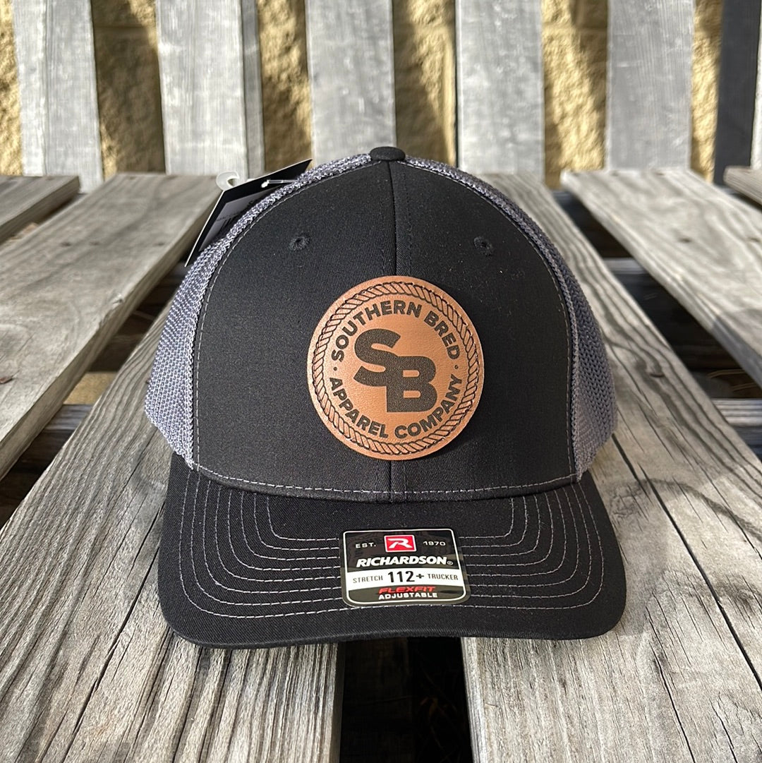 Southern Bred Apparel Company Caramel Leather Logo Patch Richardson 112PL R-Flex Caps (2 Colors)