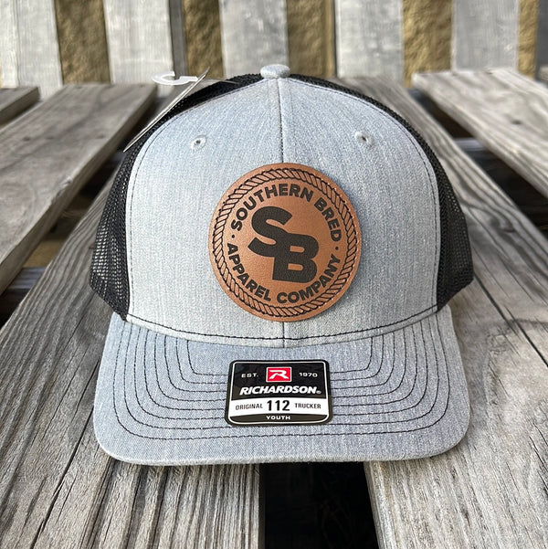 Youth Southern Bred Cattle Co. Caramel Logo Leather Patch Richardson 112Y Caps