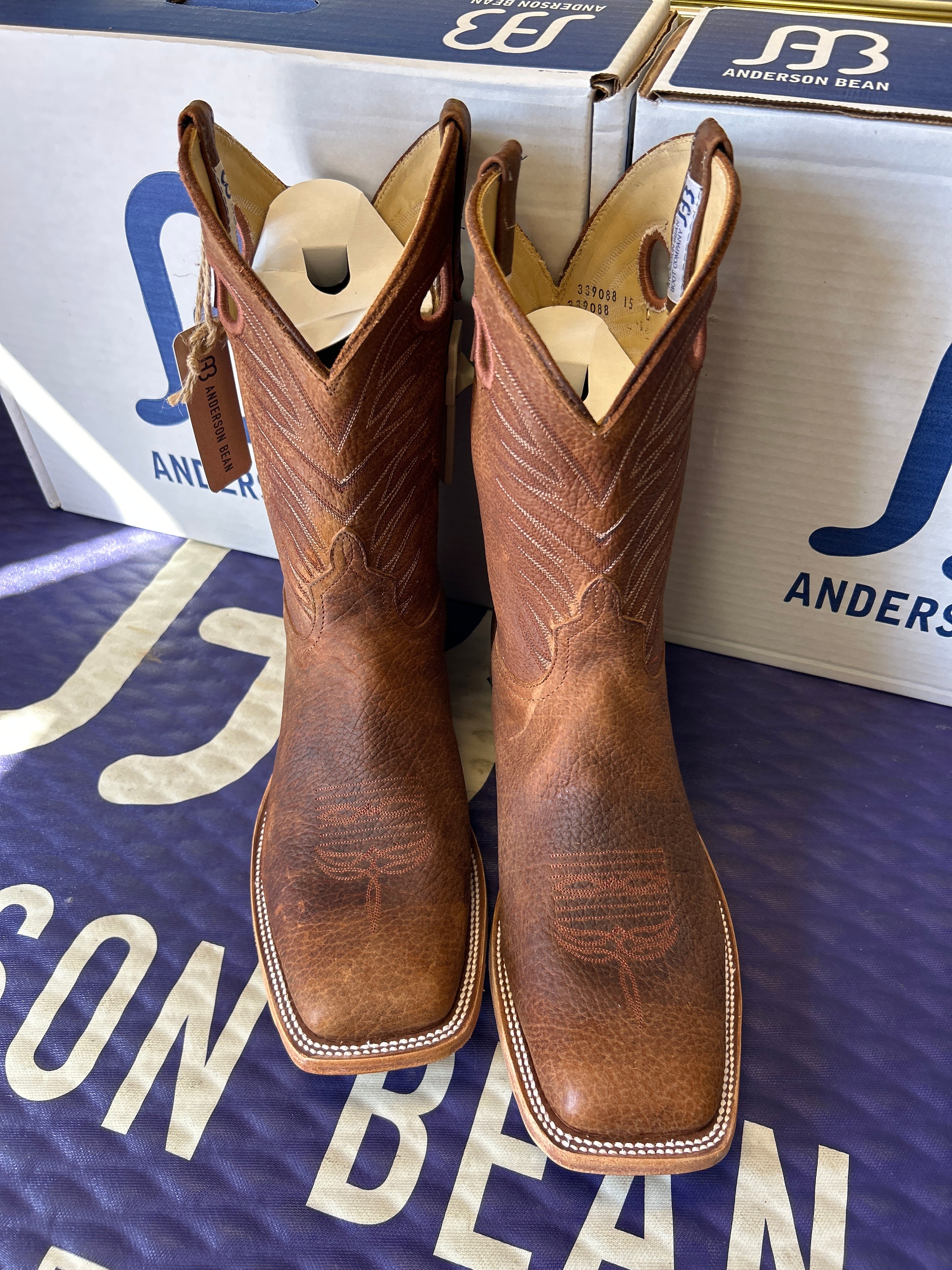 Men's Anderson Bean 11 Inch Geronimo Bison Wide Square Toe Boots