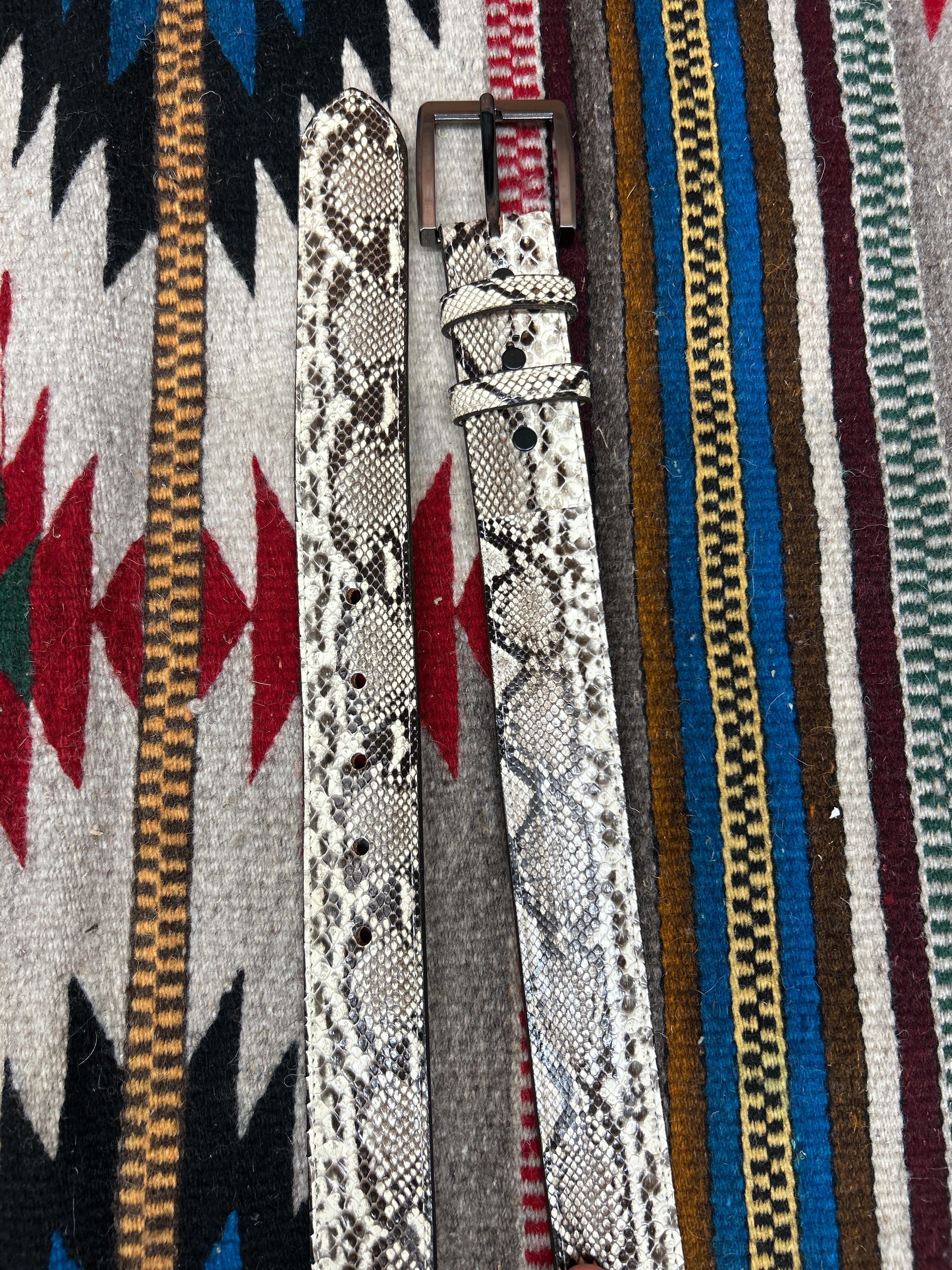 Cowtown Natural Python Western Belt