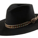3D Scroll Embossed Heart Buck Lace Brown Hatband
