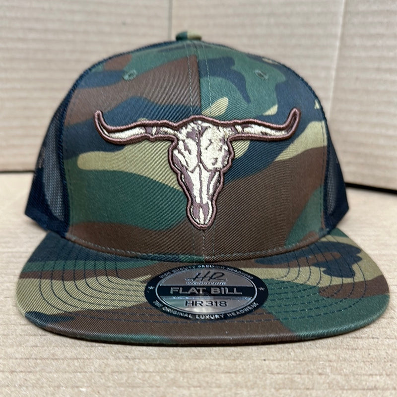 Hat Republic Longhorn Camo/Black Flat Bill Cap