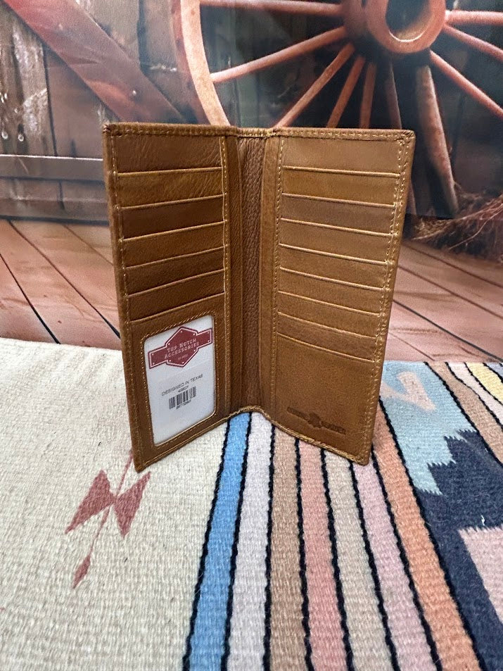 Top Notch Accessories Leather Tall Wallet With Lab Concho