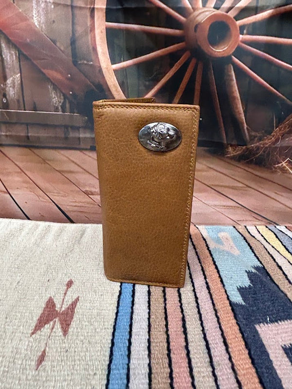 Top Notch Accessories Leather Tall Wallet With Lab Concho