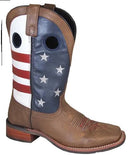 Men's Smoky Mountain 11" Stars and Stripes Vintage Brown Wide Square Toe Boot