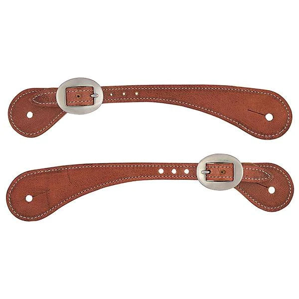 Men's Weaver Leather 30-0305 Shaped Harness Leather Spur Straps, Russet