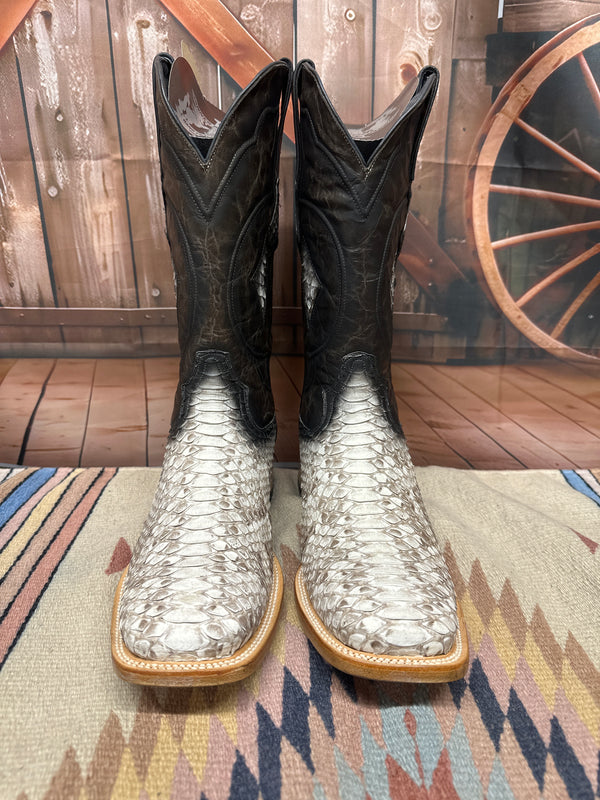 Men's Tanner Mark 13" Natural Molorus Backcut Python Wide Square Toe