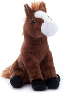 Petting Zoo 12" Wild Onez Brown Horse Stuffed Animal Plushie