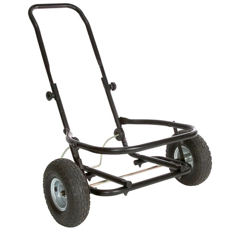 Black Little Giant muck cart assembled.