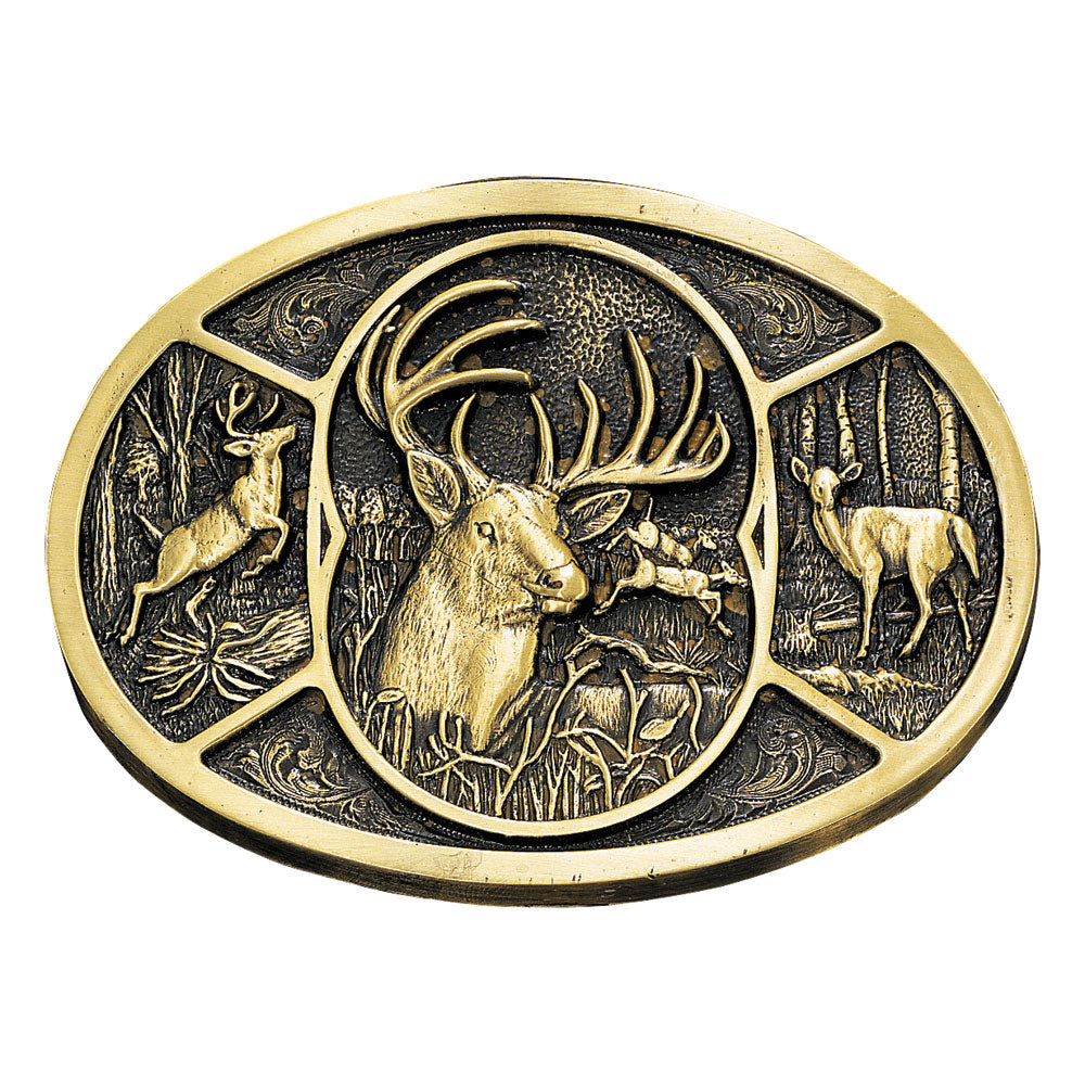 Montana Silversmiths Deer Heritage Attitude Buckle
