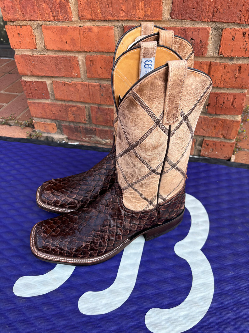 Anderson Bean 6888L 12" Brown Big Bass Square Toe Boots *Closeout*