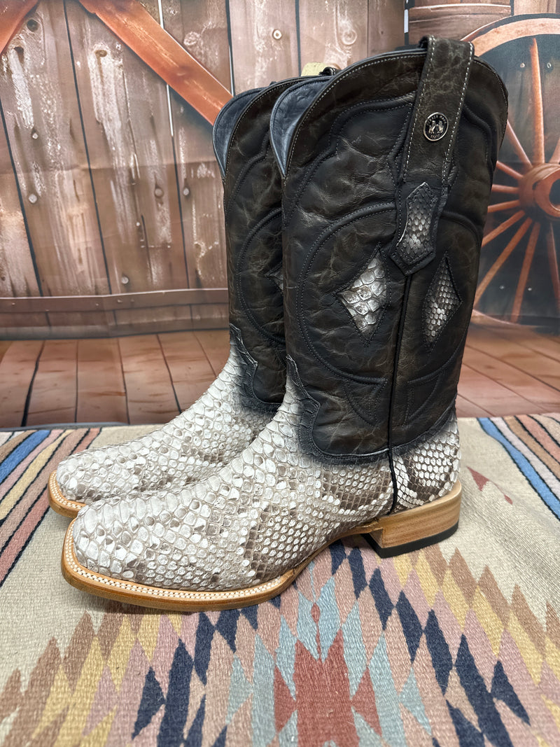 Men's Tanner Mark 13" Natural Molorus Backcut Python Wide Square Toe