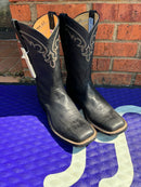 Men's Anderson Bean black tag goat skin boots with wide square toes.