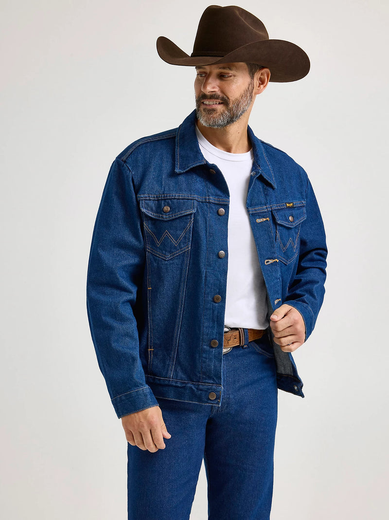 Men's Wrangler Cowboy Cut Unlined Blue Denim Jacket