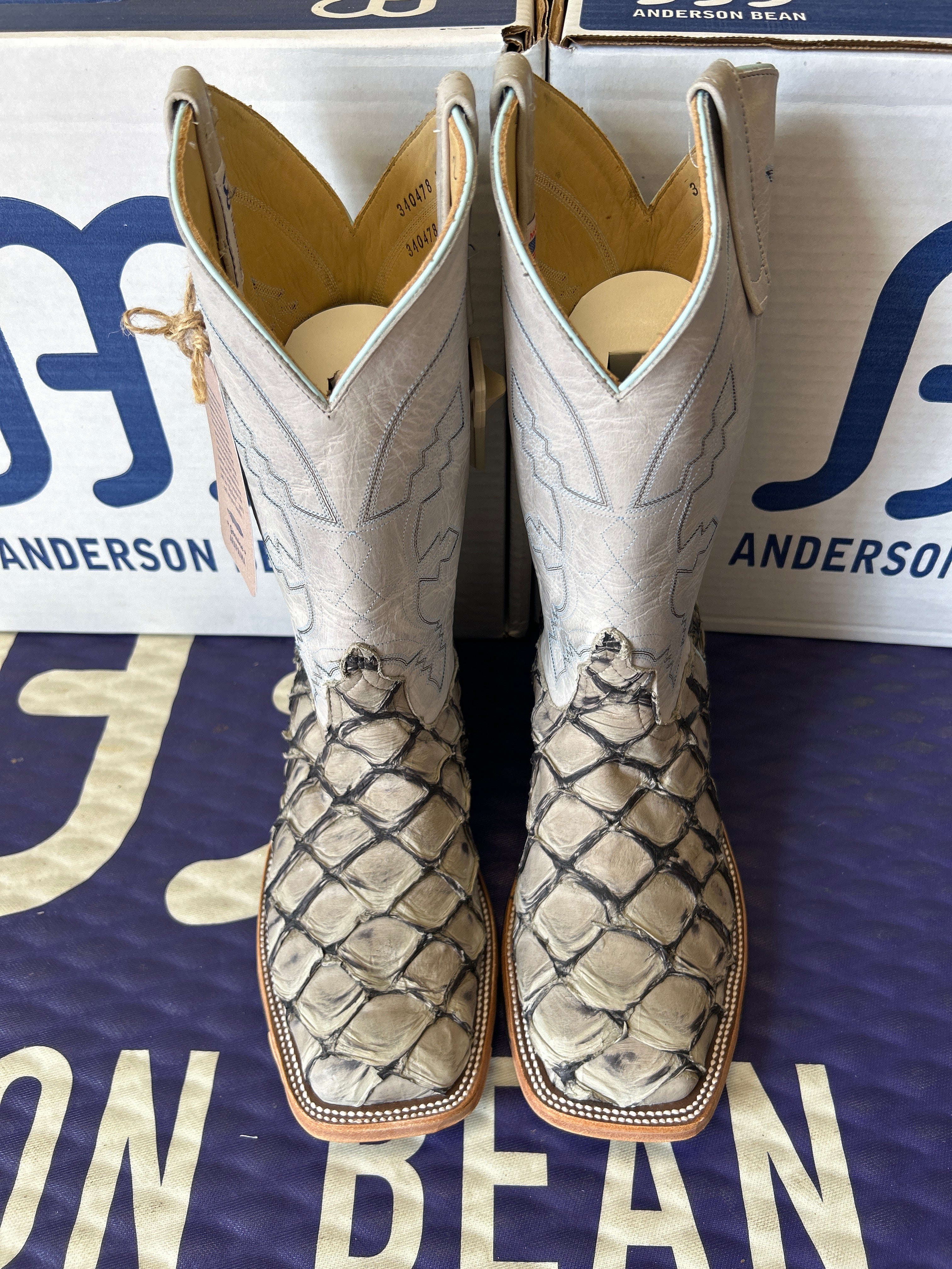 Men's Anderson Bean 12 Inch Shaft Stone Cold Big Bass Wide Square Toe Boots