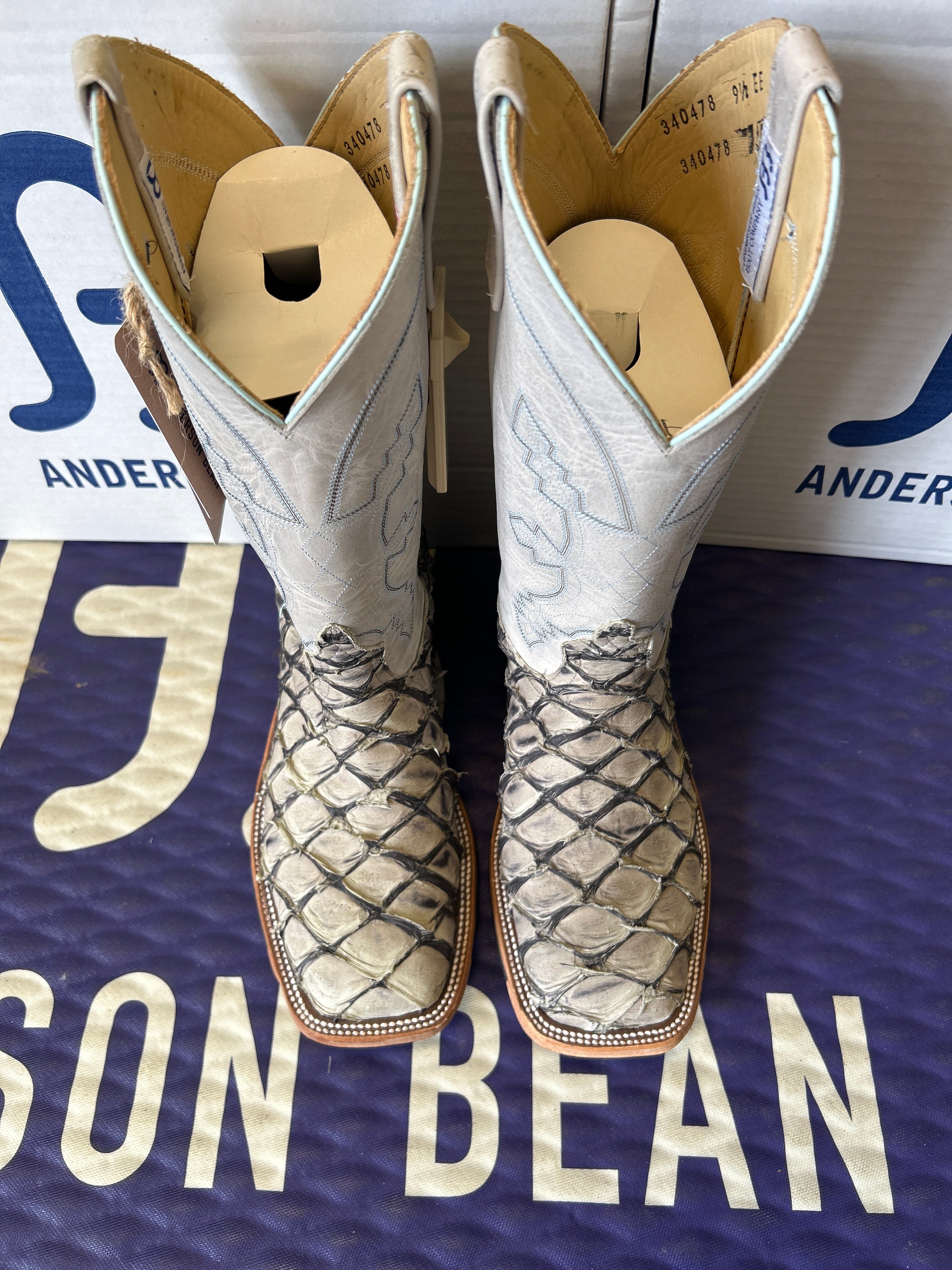 Men's Anderson Bean 12 Inch Shaft Stone Cold Big Bass Wide Square Toe Boots