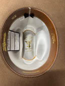 Inside view American Hat Company felt cowboy hat in Tuscan.