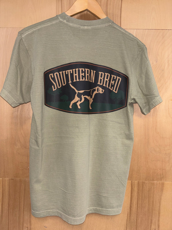 Southern Bred Apparel Company Delta #14 Graphic Print Comfort Colors T-Shirt in Khaki