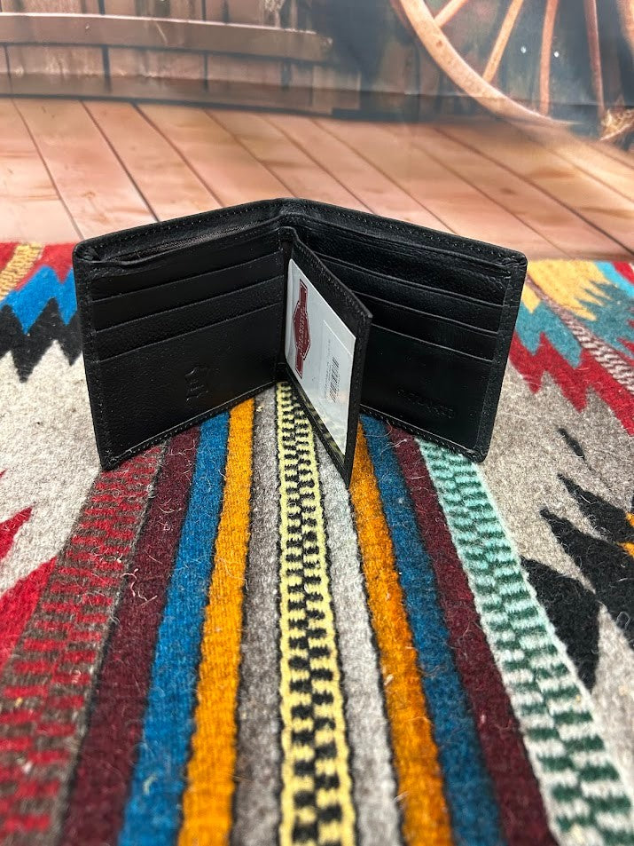 Top Notch Accessories Smooth Leather Black Bifold Wallet