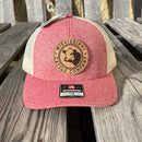 Mississippi Cattle Company Natural Logo Leather Patch Richardson 115CH Low Profile Adjustable Snap Back Cap